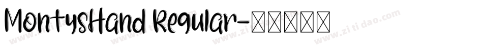 MontysHand Regular字体转换
